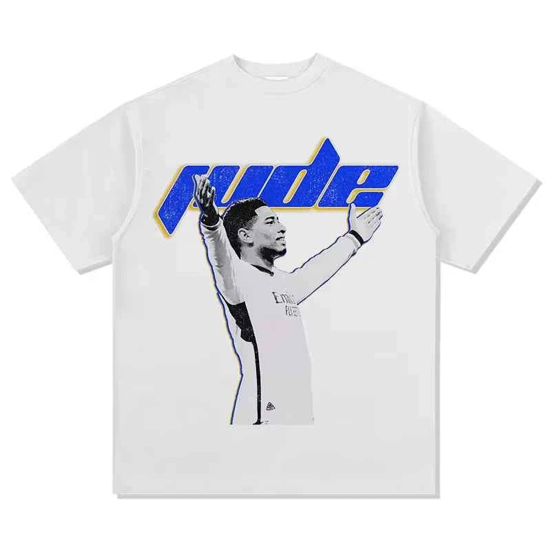 Jude Bellingham Men and Women Cotton Football Fans Short Sleeve Tee New Arrival Clothes Vintage Pure Soccer Tee