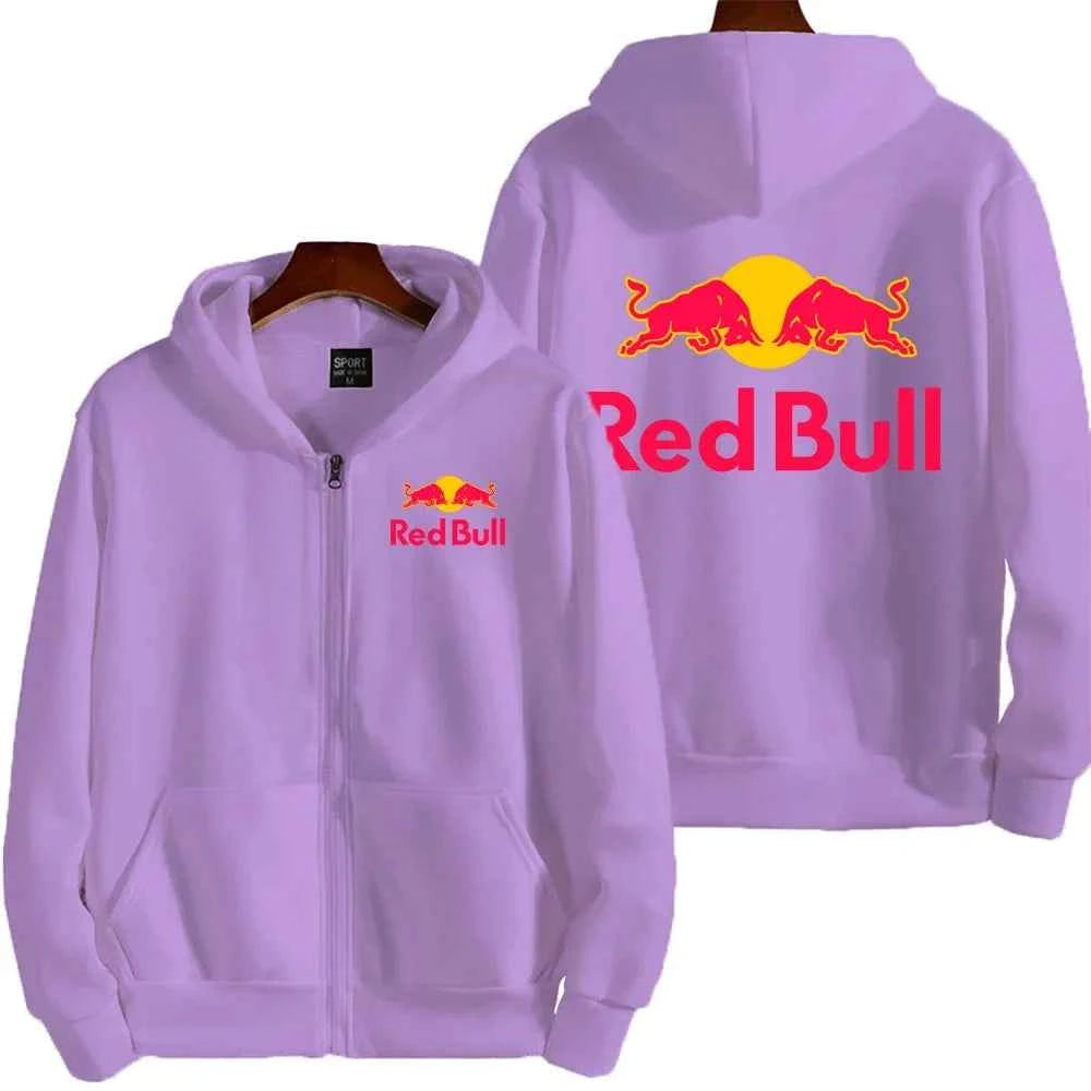 Red Bull Logo Racing Motorcycle Team Men Zip Up Hoodie Spring Autumn Fashion Man Sweater 2025 New Sport Woman Jacket Coats