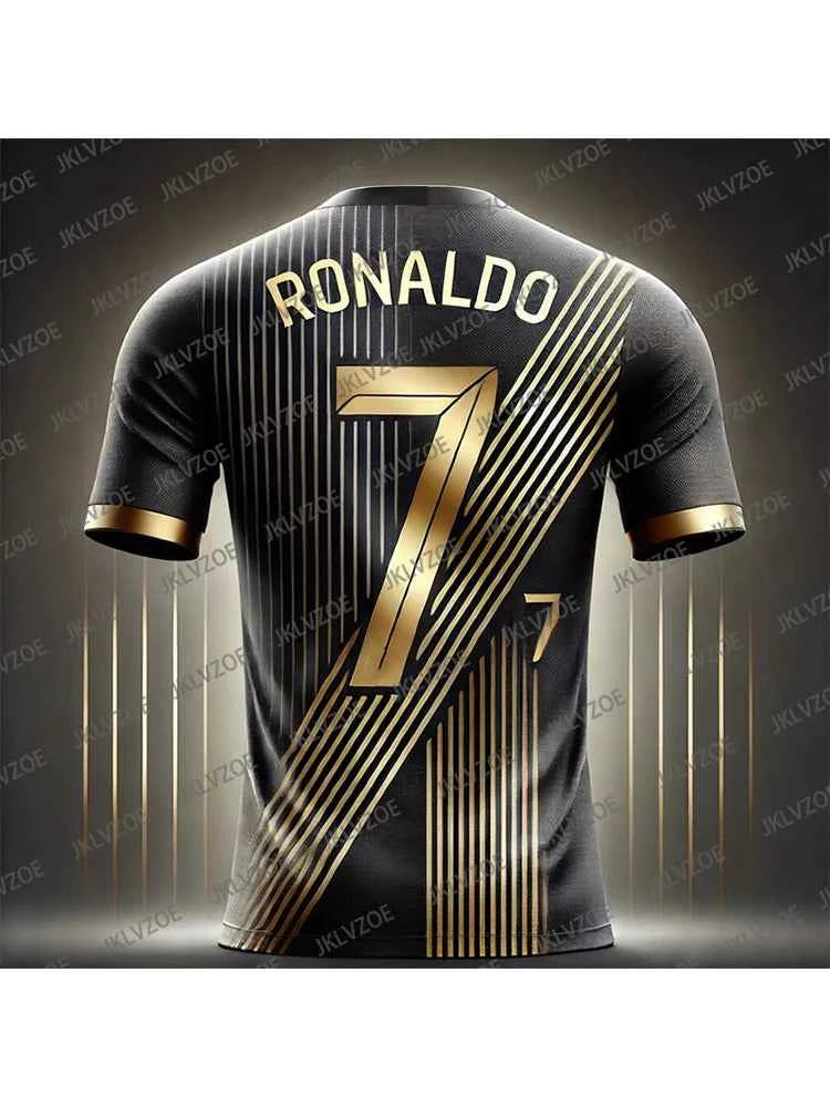 New Arrival Special Edition Ronaldos 7 Football Jersey Oversize Sports Short Sleeve Training Uniform Soccer Jersey For Kid/Adult