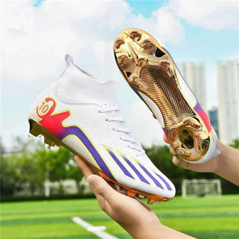 2024 Men's Soccer Shoes Large Size Ultralight Football Boots Boys Sneakers Non-Slip AG/TF Soccer Cleats Ankle Boots Unisex