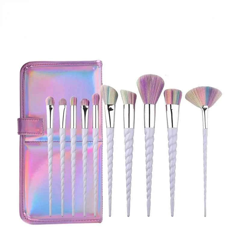 5-10pcs Purple Unicorn Makeup Brushes Set Eye Shadow Foundation Powder Blush Blending Beauty Make Up Beauty Tool Women Cosmetics