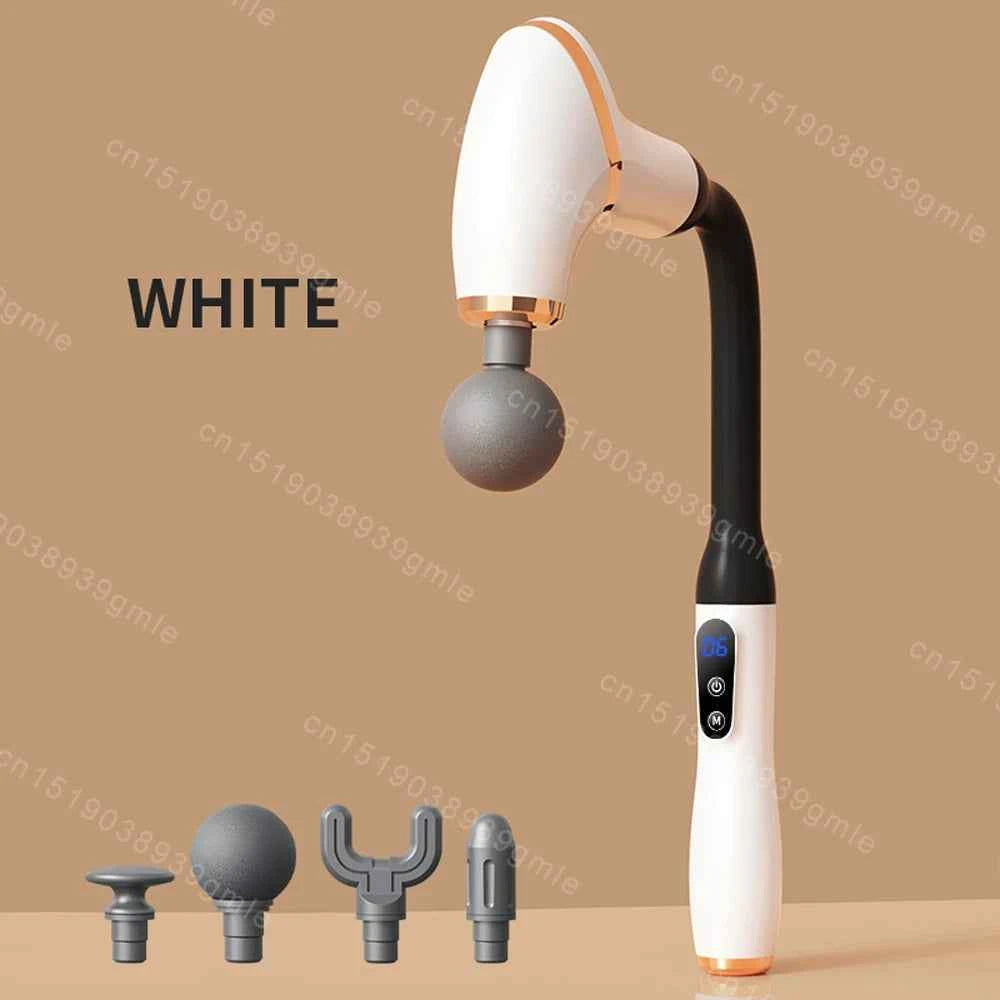 Bending Fascia Gun Handheld Electric Percussion Hammer Back Waist Vibration Pulse Massage Gun Body Relax Shaping Fitness Tool