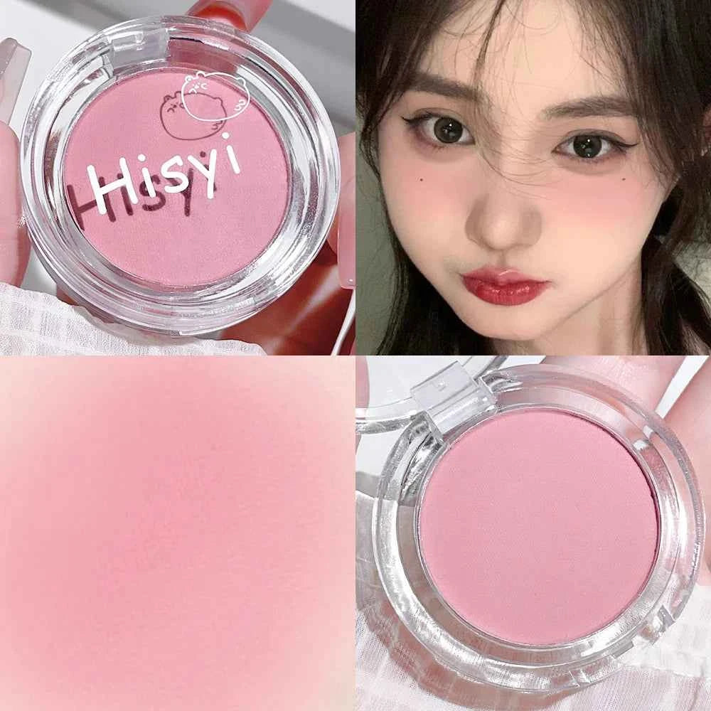 HISYI monochrome blush whitening matte cosmetics vitality girl nude makeup natural smudge monochrome blush plate