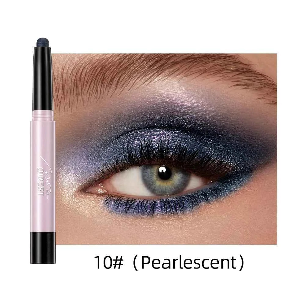 12 Colors Highlighter Eyeshadow Pencil Waterproof Glitter Matte Nude Eye Shadow Makeup Pigment Cosmetics White Eyeliner Pen