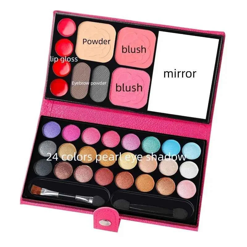 Beginner Full Makeup 33 Colors Eyeshadow Palette Set Makeup Student Children's Day Stage Makeup Cosmetics Palette Blush Powder