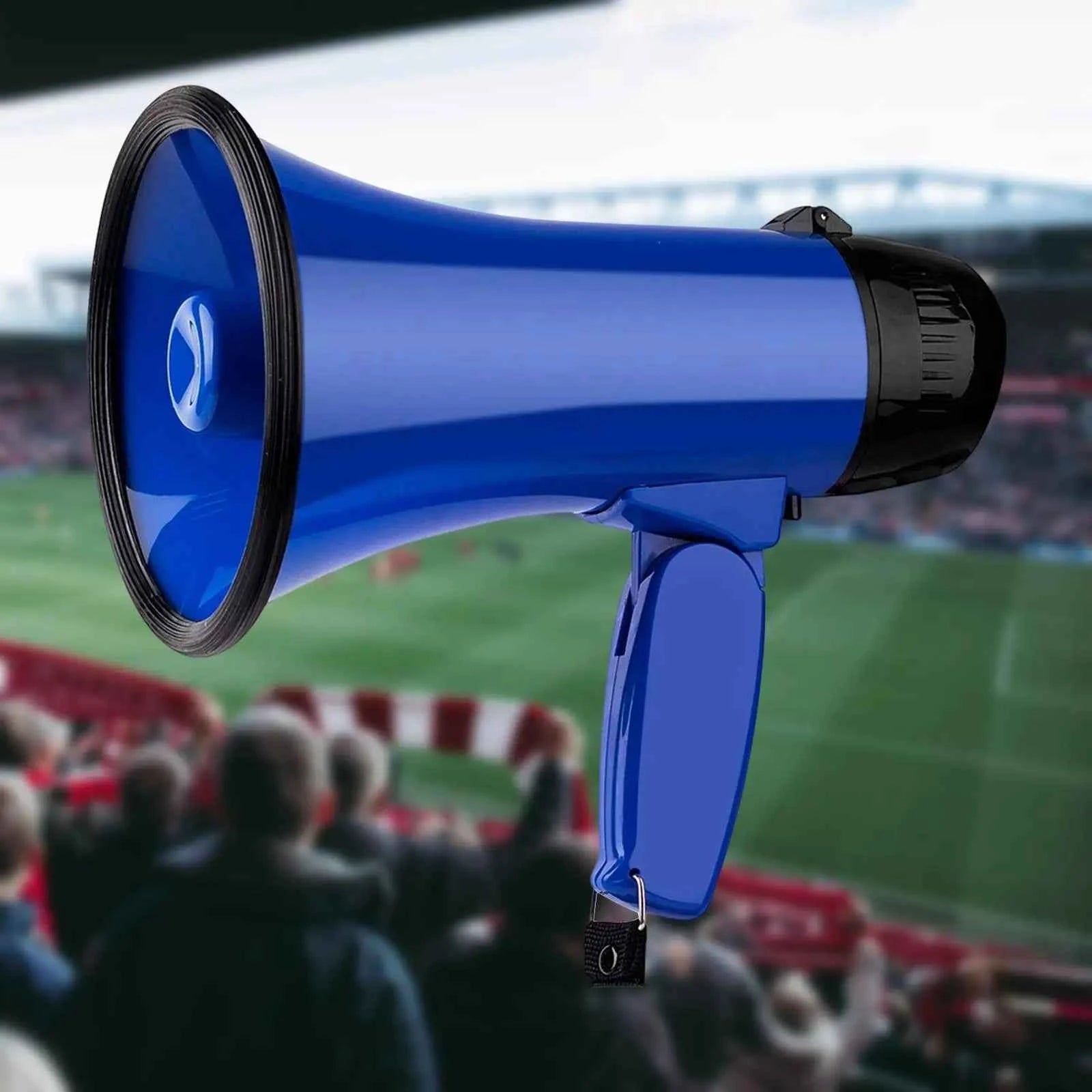 25W Handheld Bullhorn Megaphone Voice Recording Lightweight Alarm Portable for Soccer Football Baseball Recording Detachable