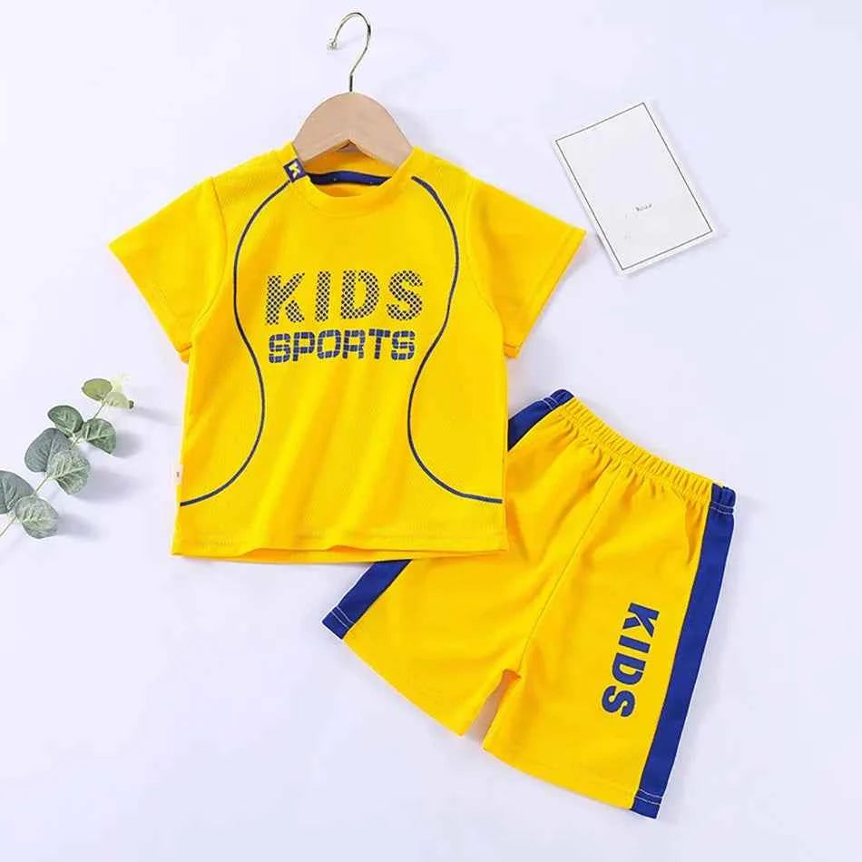 Children Summer Short Sleeve Football Basketball Suit Clothing Set Boy Girl Jersey Quick Drying Breathable Kids Sports Wear