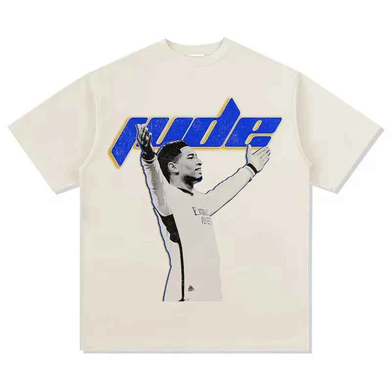 Jude Bellingham Men and Women Cotton Football Fans Short Sleeve Tee New Arrival Clothes Vintage Pure Soccer Tee