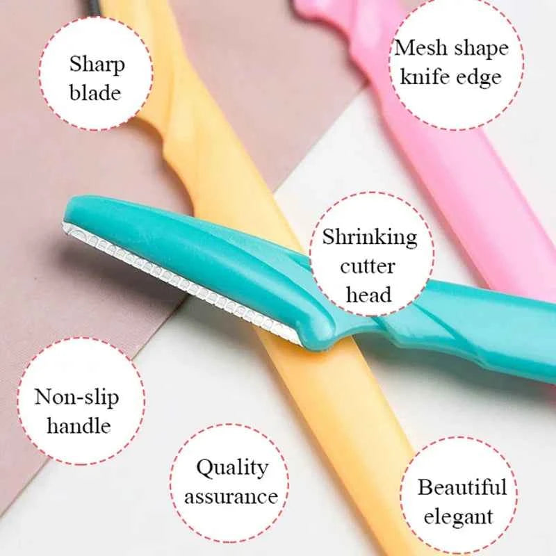 10Pcs Professional Trimmer Safe Blade Shaping Knife Eyebrow Blades Face Hair Removal Scraper Shaver Makeup Tool Beauty Cosmetics