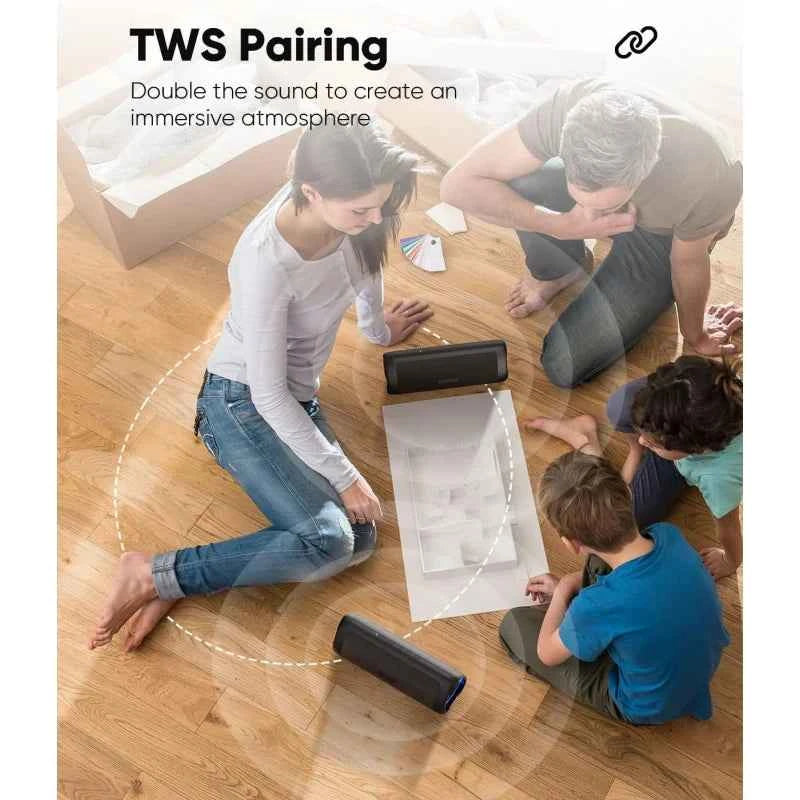 Bluetooth Speaker With HD Sound,Portable Wireless,IPX5 Waterproof,Colorful Lights PortableTWSWaterproof Bluetooth Speaker