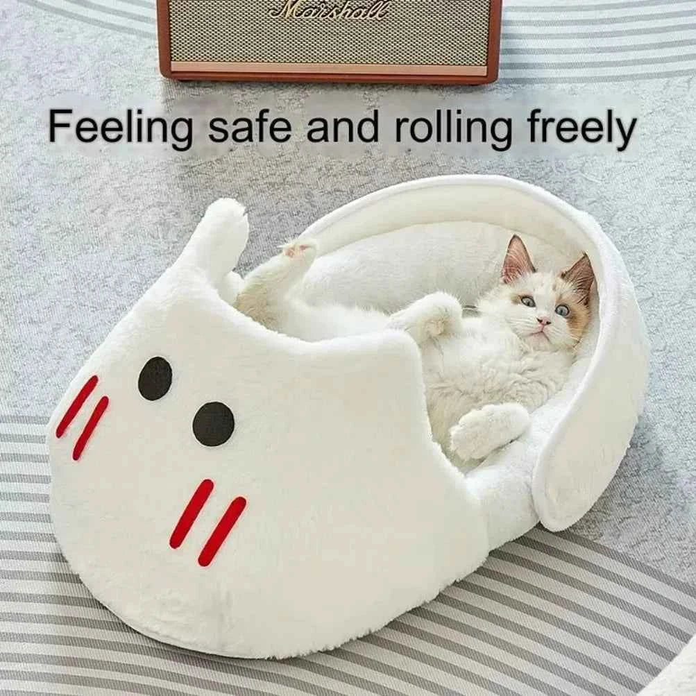 Pet Slipper Bed Winter Warmth Dog Cat Bed Soft Cozy Cushion Cute Cat Beds for Indoor Pet Bed Comfortable Nest Pet Supplies