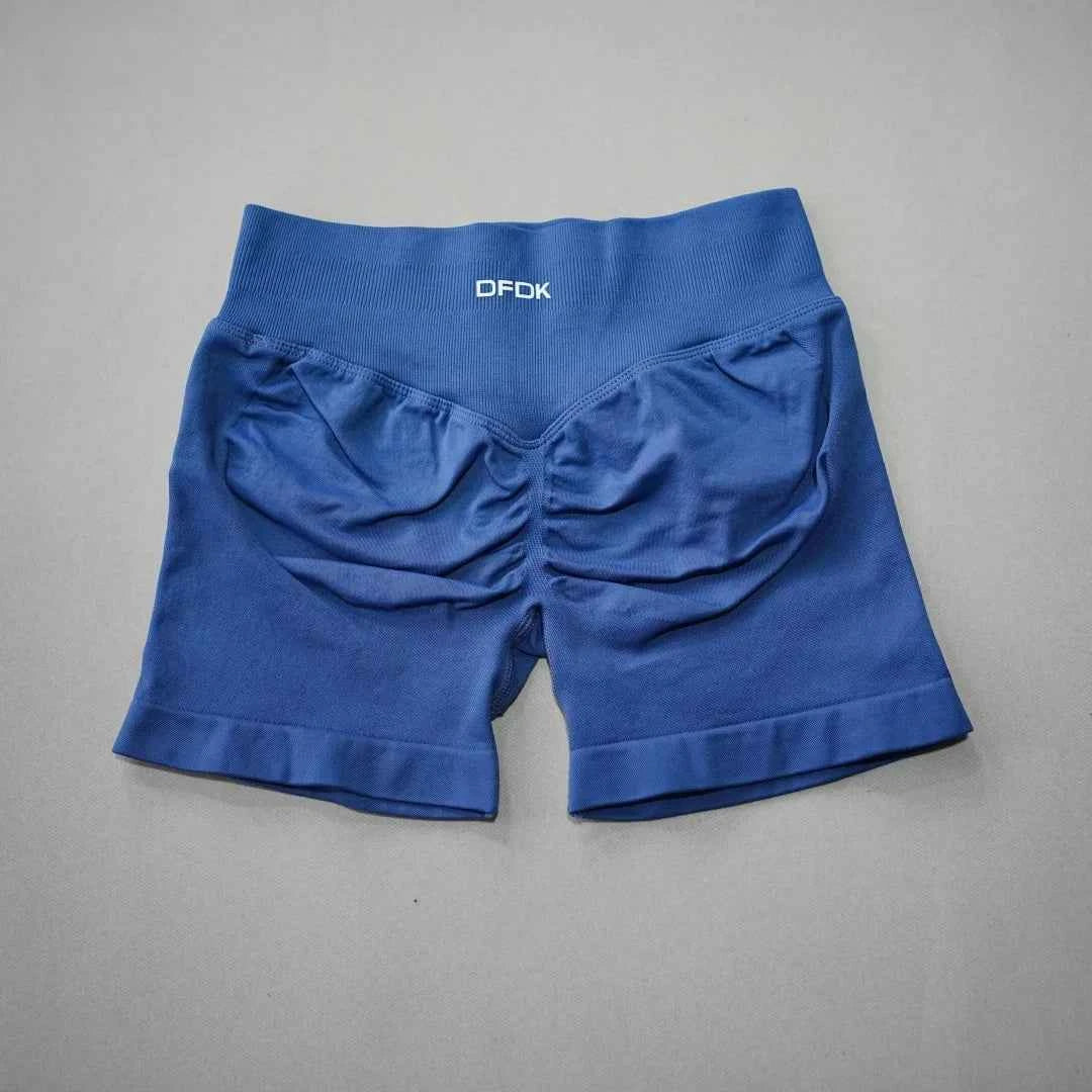 DFDK Women Seamless Workout Shorts, High Waist Peach Butt Lifting, Anti Slip Stretch Sports Training Pants
