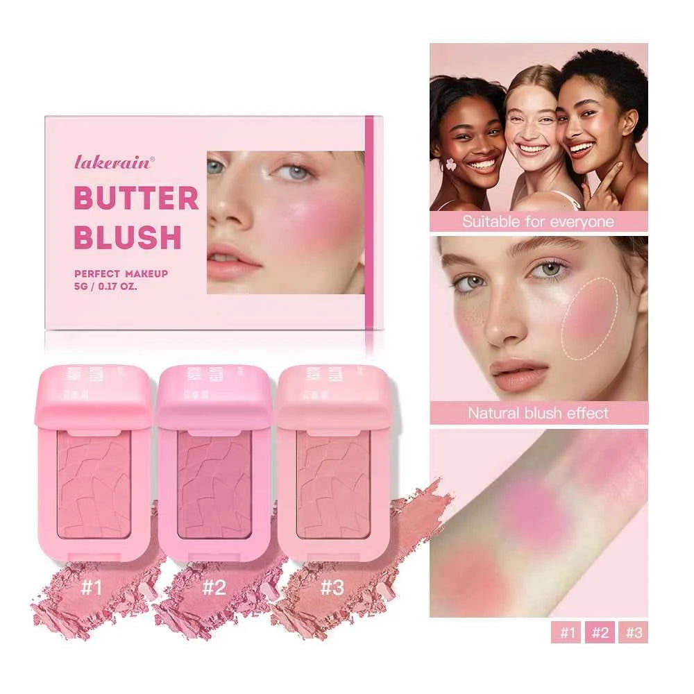 Professional Makeup Powder Blush 12HR Wear Vegan Formula Blusher Makeup Blush in Bar Cosmetics Palette Powder Pink Cream Face