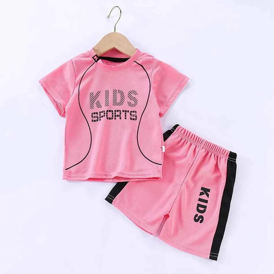 Children Summer Short Sleeve Football Basketball Suit Clothing Set Boy Girl Jersey Quick Drying Breathable Kids Sports Wear