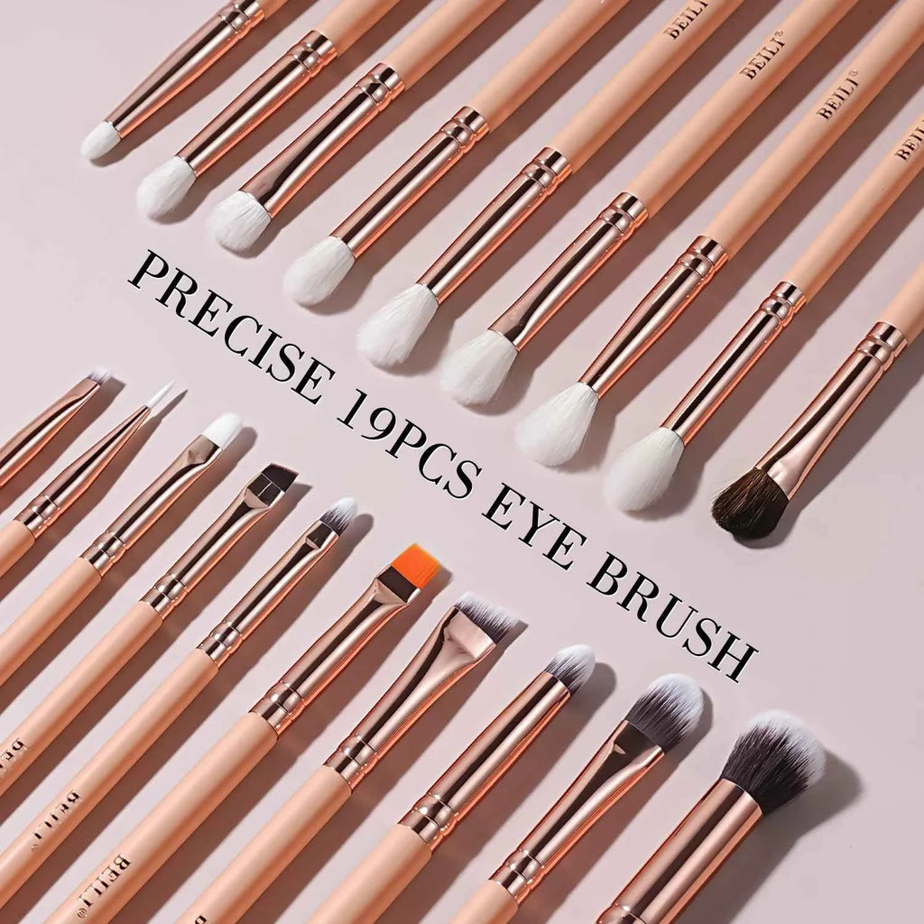 BEILI Pink Makeup Brushes Set Premium Foundation Contour Powder Blush Eyeshadow Highlighter Cosmetics Tool brochas de maquillaje
