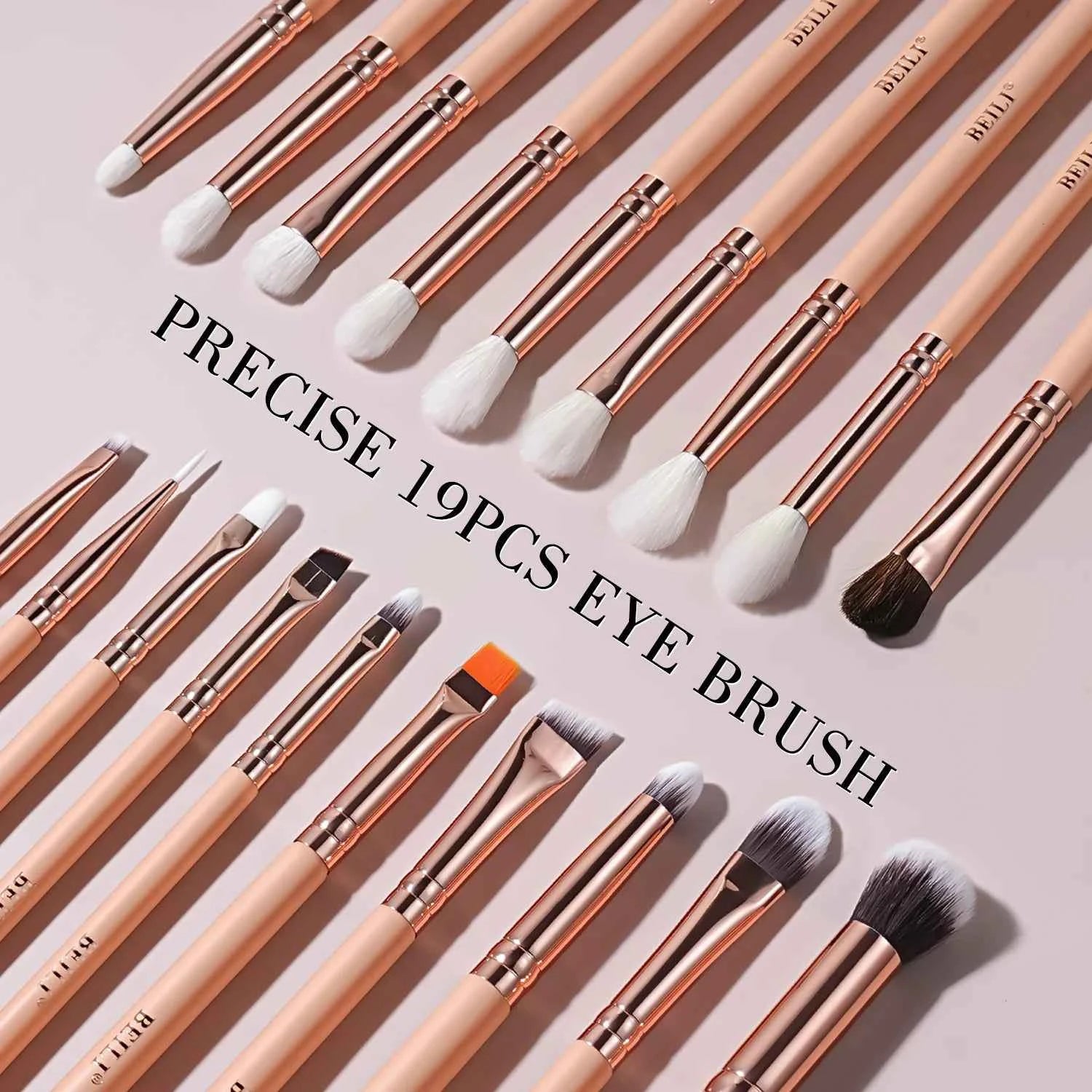 BEILI Pink Makeup Brushes Set Premium Foundation Contour Powder Blush Eyeshadow Highlighter Cosmetics Tool brochas de maquillaje
