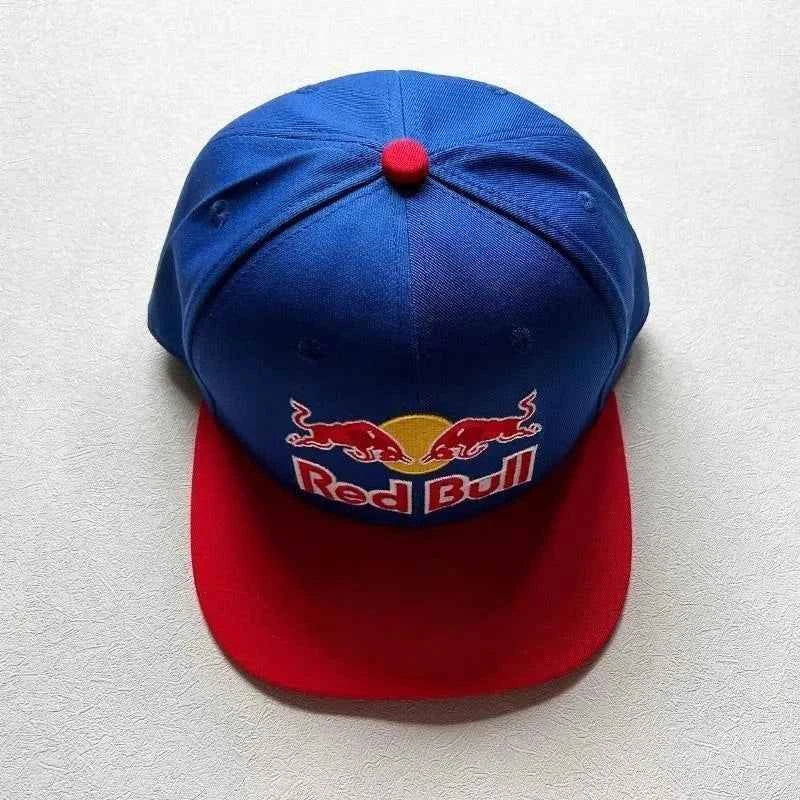 Fashionable letter embroidered Red Bull baseball cap for spring and autumn outdoor adjustable casual hat, sun protection hat