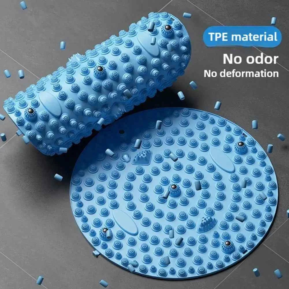 Foot Yoga Massage Acupressure Board Mat Muscle Relaxation Round Exercise Mat Fitness Foot Training Massage Acupressure Mat