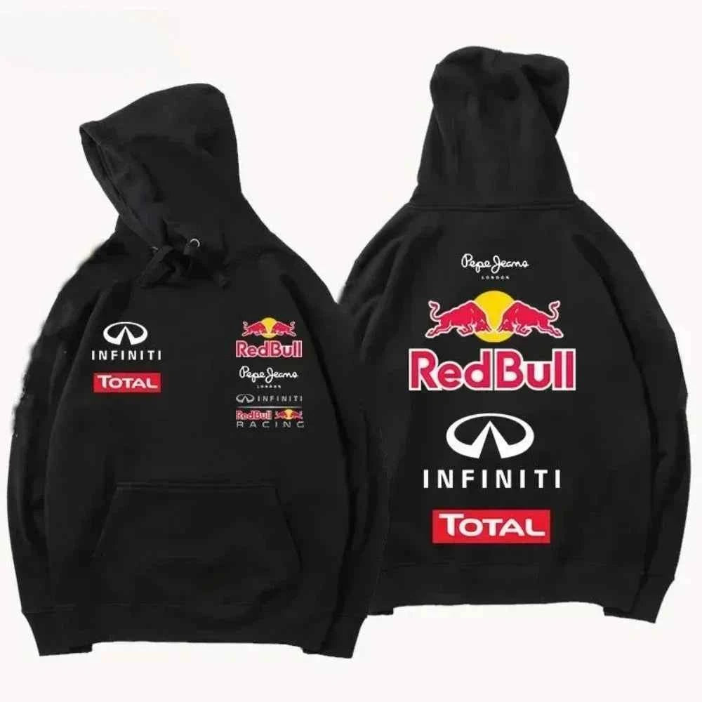 Racing Team  Red Bull Hoodies Print Pullover Brand Hooded Designer Joggers Long Sleeve Sweatshirt Women Streetwear Tops Clothing