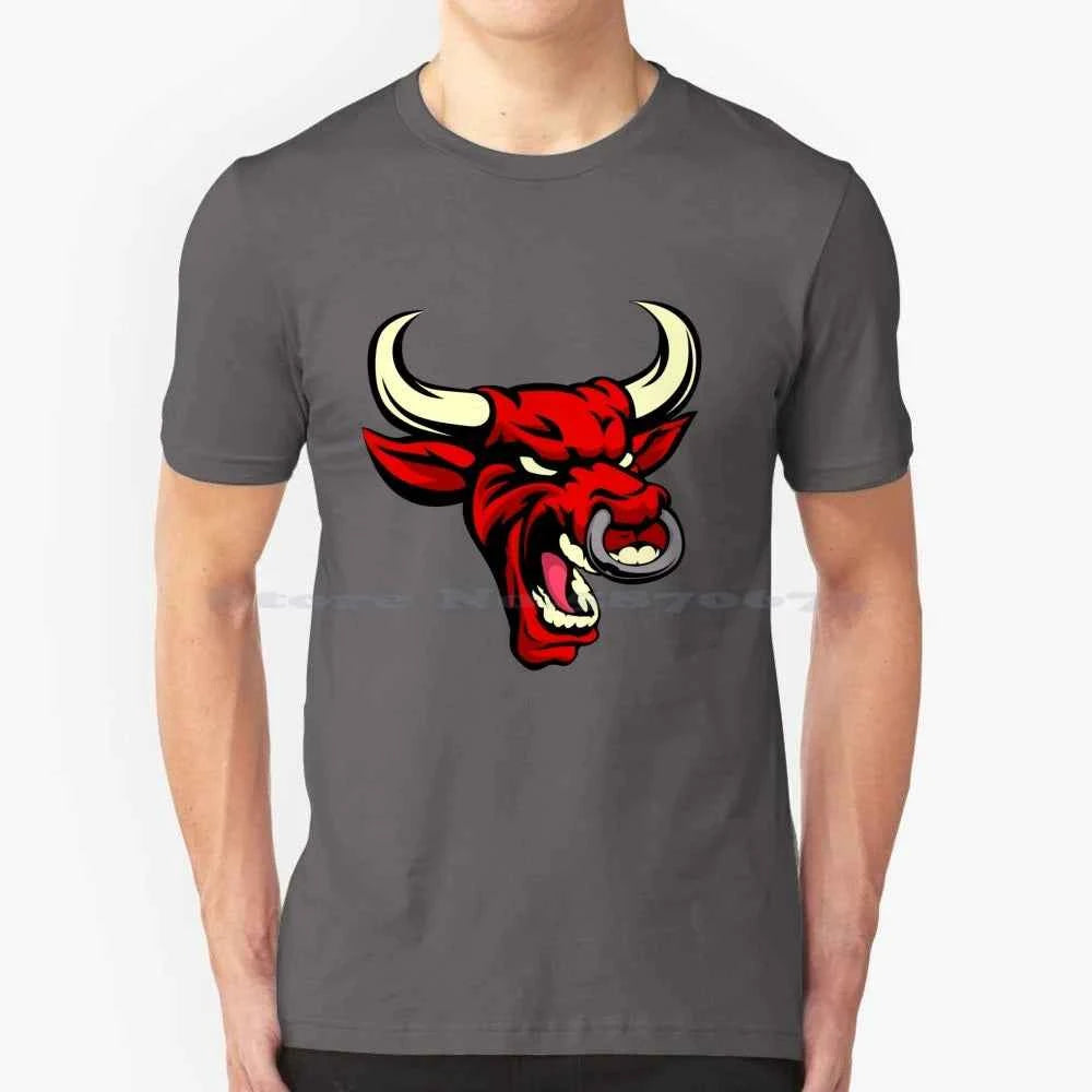 Red-Bull 100% Pure Cotton Hoodie Tshirt Fierce Bull Trendy Modern Red Color Red Colour Bull Strong Strength Ferocious Vector