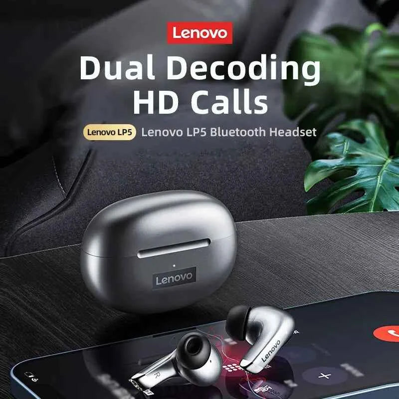 Choice Lenovo LP5 Wireless Bluetooth Earbuds HiFi Music With Mics Music Earphones Waterproof With Low Latency Gaming Headset New