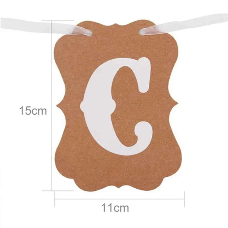 Candy Bar Kraft Paper Banner Wall Hanging Garland Photography Prop Birthday Wedding Party Reception Buffet Decoration Flags