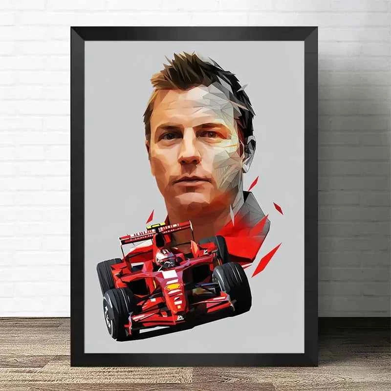 F1 World Champion Racer Ayrton Senna Graffiti Racing Formula 1 Poster Decorative Paintings Canvas Wall Art Pictures Home Decor