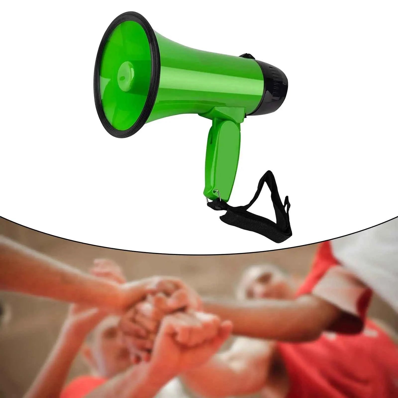 25W Handheld Bullhorn Megaphone Voice Recording Lightweight Alarm Portable for Soccer Football Baseball Recording Detachable