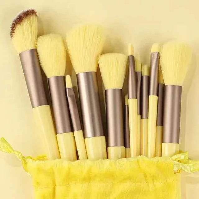Professional 13PCS Makeup Brushes Set 2 Powder Puff Sponge for Cosmetics Foundation Blush Eyeshadow Blending Brush Beauty Tools