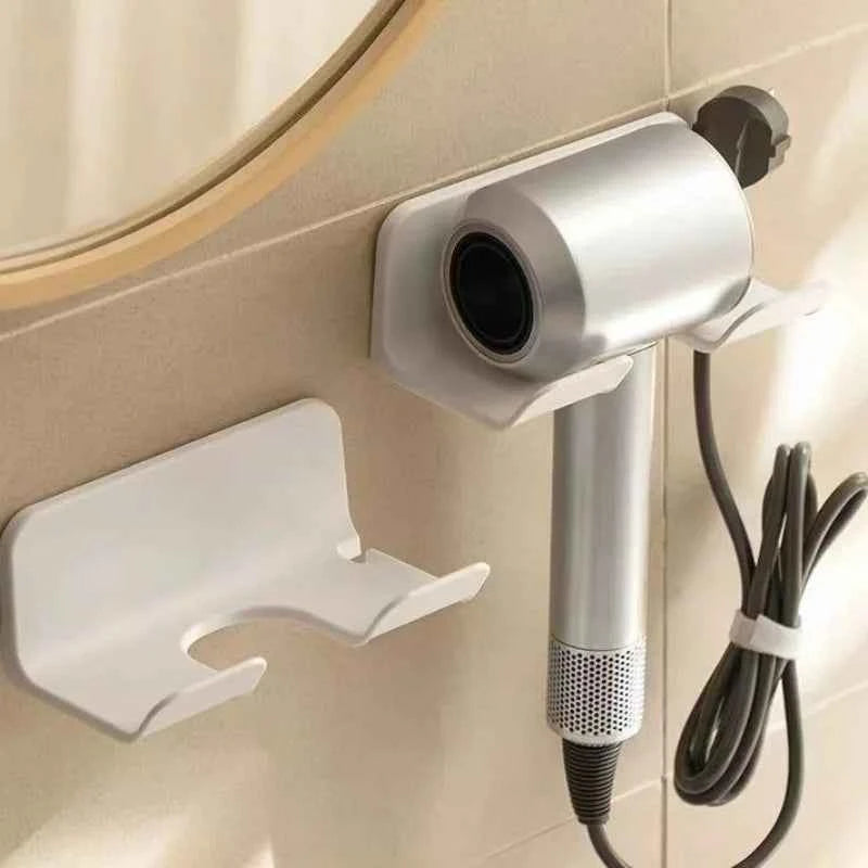 Hair Dryer Holder Wall Mounted Hair Straightener Dryer Hair Stand Bathroom Organizer Shelves Washroom Organization Shelves