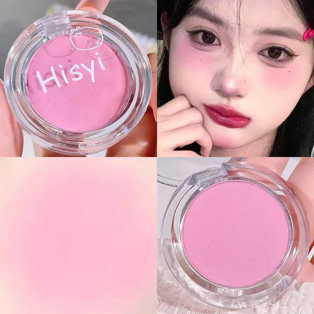 HISYI monochrome blush whitening matte cosmetics vitality girl nude makeup natural smudge monochrome blush plate