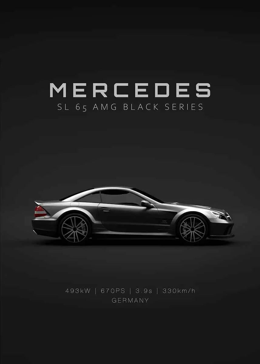 Black Famous Car M-Mercedes-B-Benz-AMG GT G 63 E 350 Poster Print Canvas Painting Home Living Room Wall Art Garage Club Decor