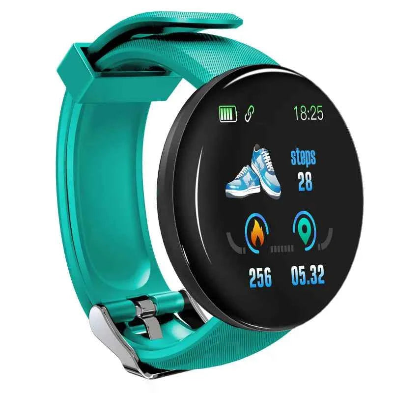 Montre intelligente D18 pour hommes et femmes - Montre numérique étanche avec suivi de la pression artérielle et des activités sportives, compatible avec les bracelets Apple Watch - Elegance_empire-shop