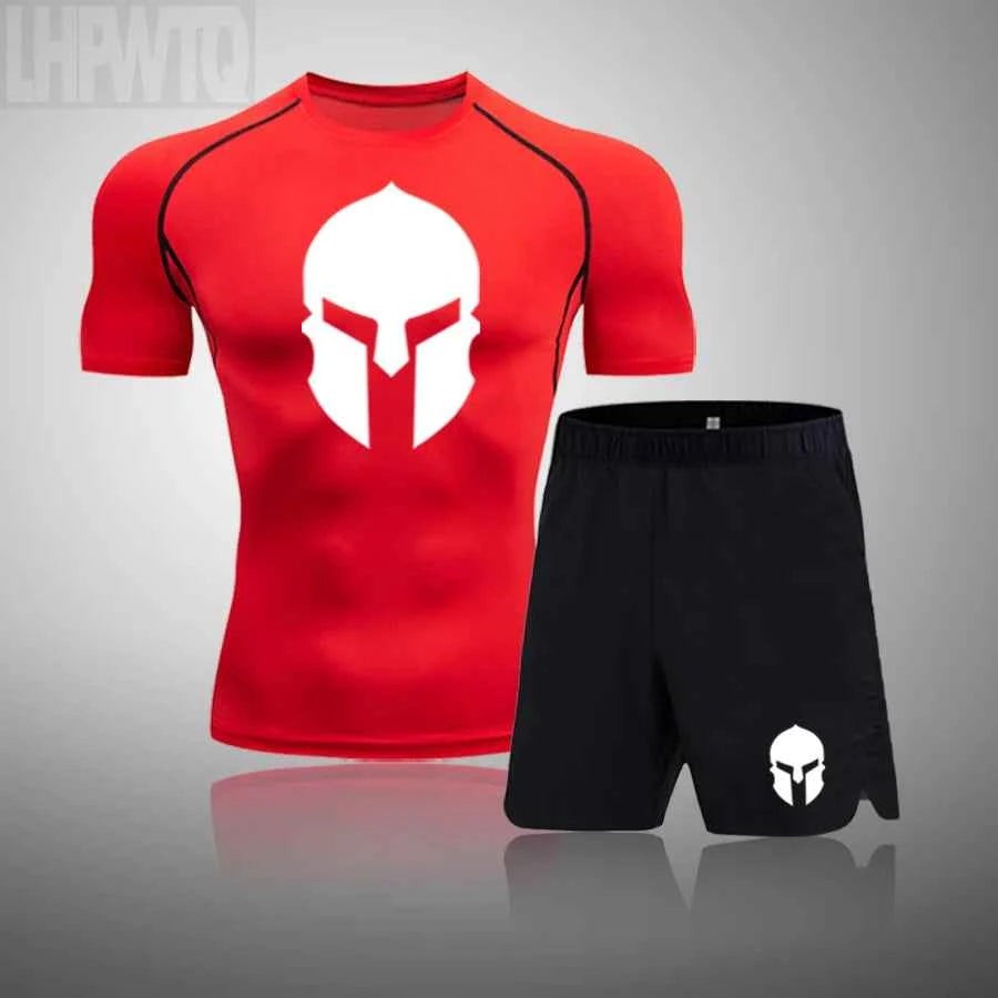 New Rashguard Men's Sports Running T Shirt Men's Spartan Gym Fitness MMA Training Shirts Sportswear Top Soccer Jerseys