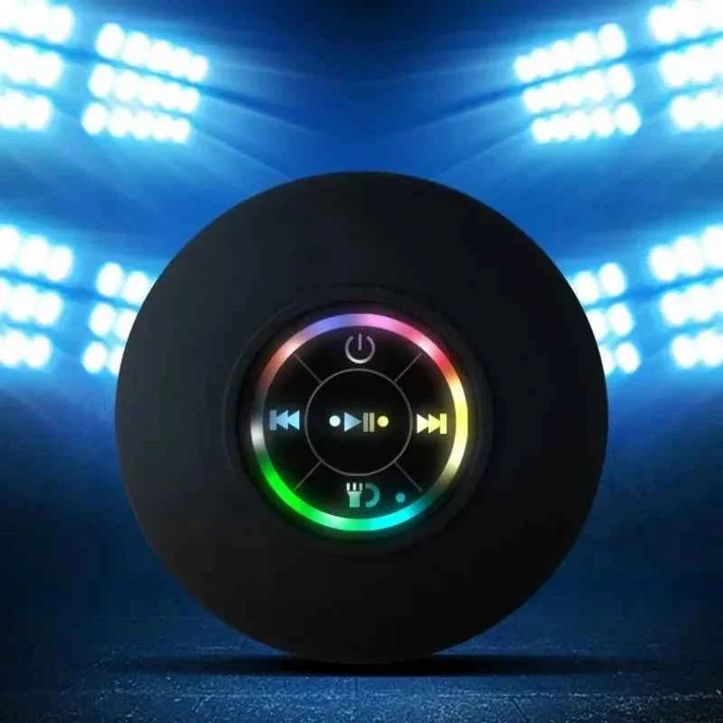 2025 Bathroom Waterproof Wireless LED Bluetooth Speaker Large Suction Cup Mini Portable Speaker Outdoor Sports Stereo Speaker