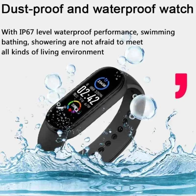 M5 smartwatch digital men and women Bluetooth fitness tracker watch exercise heart rate blood pressure Android iOS