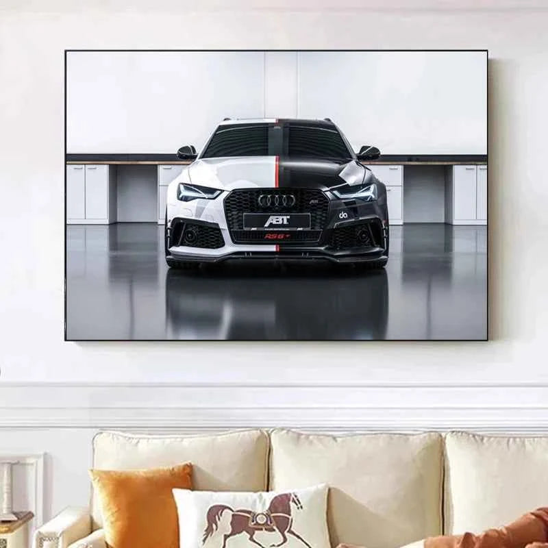 Audi Quattro Supercars Series RS6/RS7/R8 Cool Sports Car Posters Canvas Painting HD Print Wall Art Pictures Bedroom Home Decor