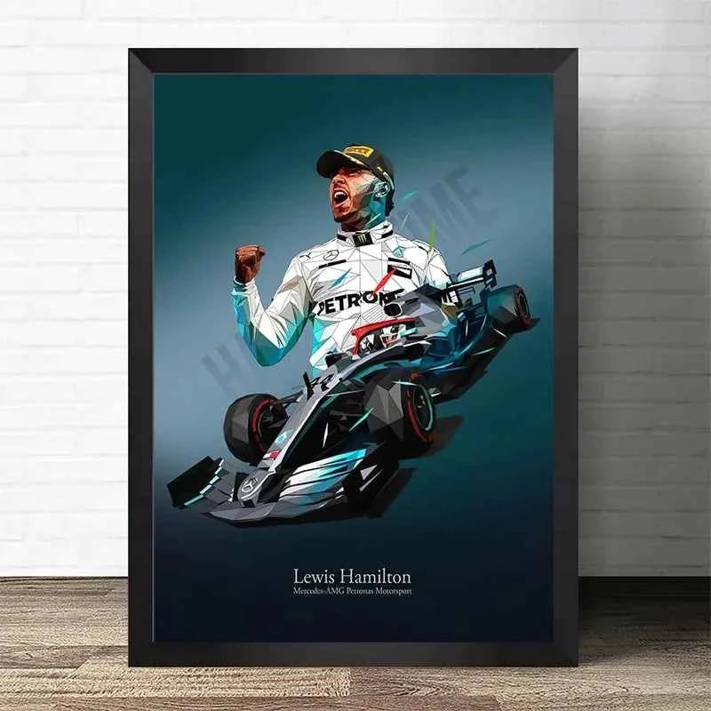 F1 World Champion Racer Ayrton Senna Graffiti Racing Formula 1 Poster Decorative Paintings Canvas Wall Art Pictures Home Decor