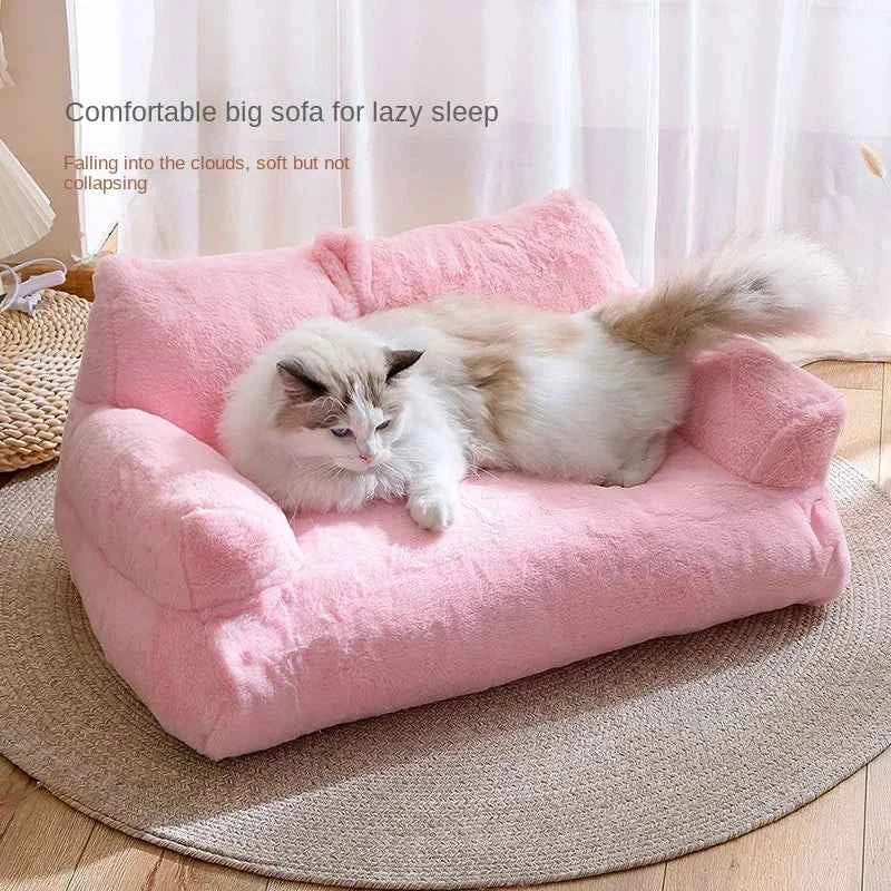 Luxury Cat Bed Sofa Winter Warm Cat Nest Pet Bed for Small Medium Dogs Cats Comfortable Plush Puppy Bed Pet Supplies
