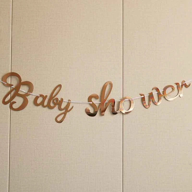 Gold Silver Blue Happy Birthday Banner Bunting Paper Birthday Party Hanging Garland Banner Boys Girls Baby Shower Decoration