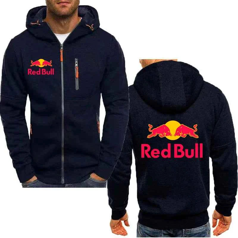 Red Bull Logo Racing Motorcycle Team Men Zipper Hoodie Spring Autumn Fashion Male Sweatshirt 2025 New Sport Women Jacket Coats