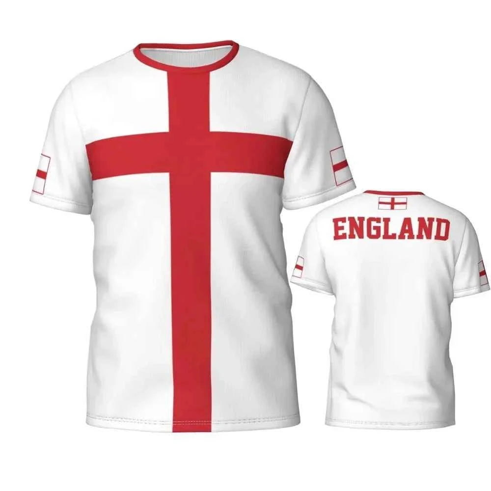 England Flag Badge 3D T-shirt for men's and women's T-shirt team clothing Football fans gift