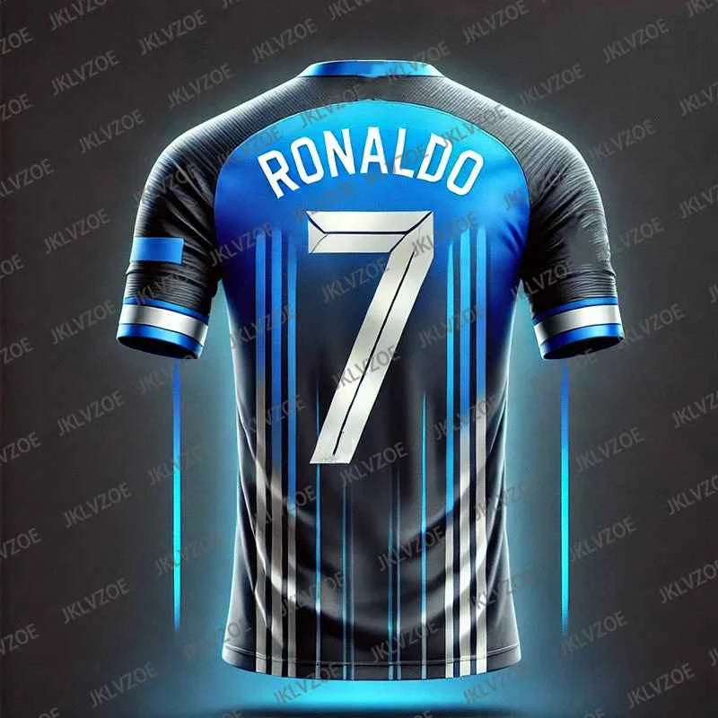 New Arrival Special Edition Ronaldos 7 Football Jersey Oversize Sports Short Sleeve Training Uniform Soccer Jersey For Kid/Adult