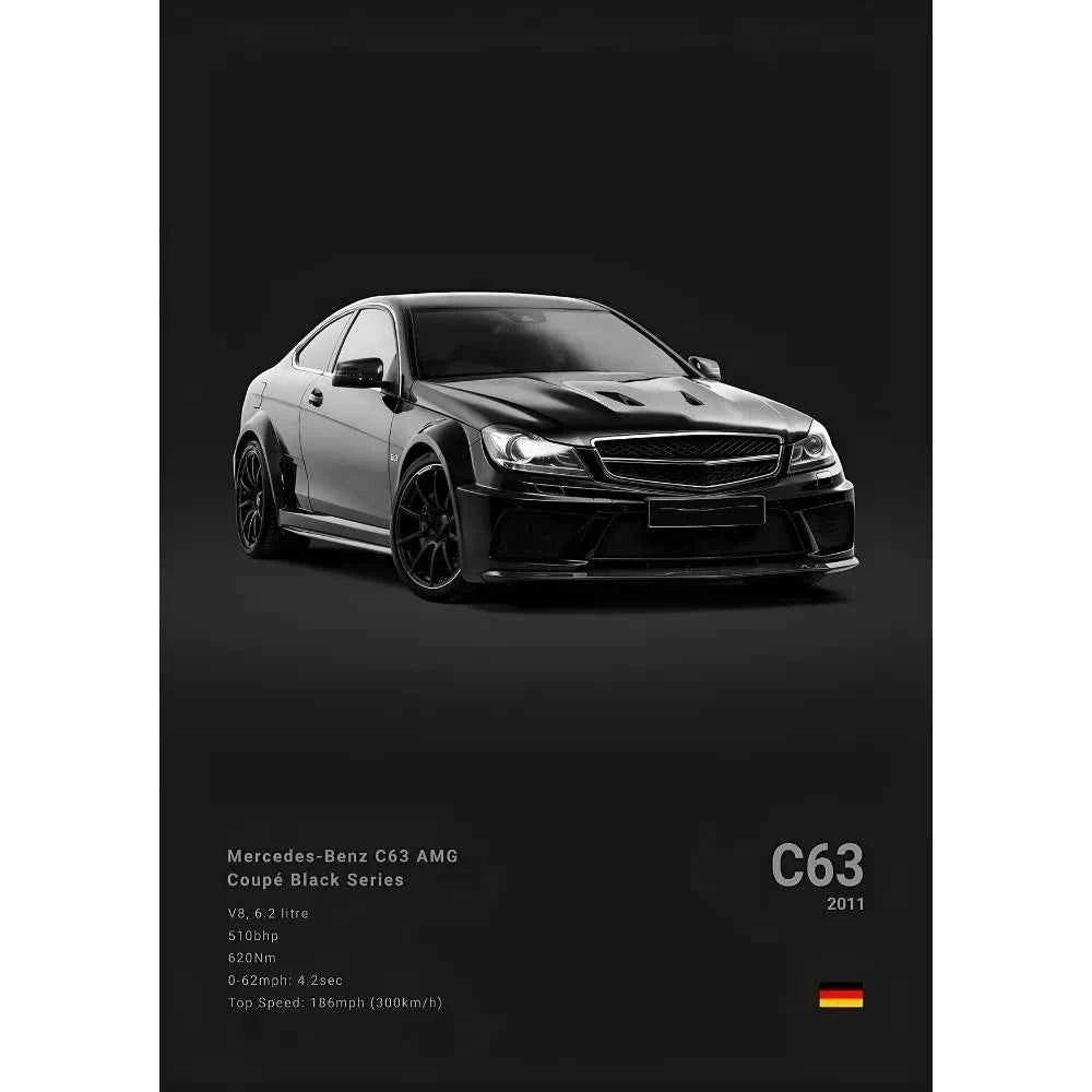 Cool M-MerCEdes-B-BeNZz-AMG GT G C63 300 500SL EVO A45 SLS R Poster Home Living Room Wall Art Garage Room Decor