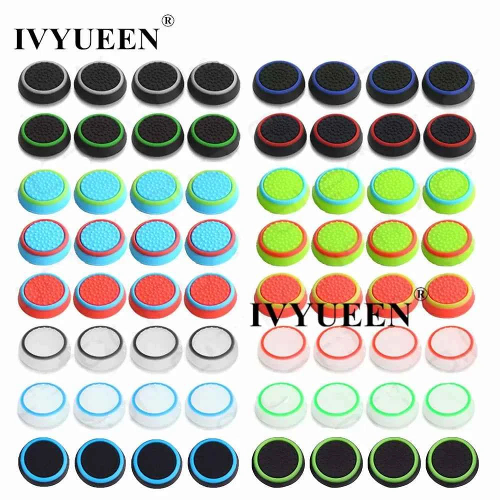 IVYUEEN 500 Pcs Analog Thumb Stick Grips for Playstation 5 4 PS5 PS4 PS3 Controller Caps for Nintendo Switch Pro for XBox One