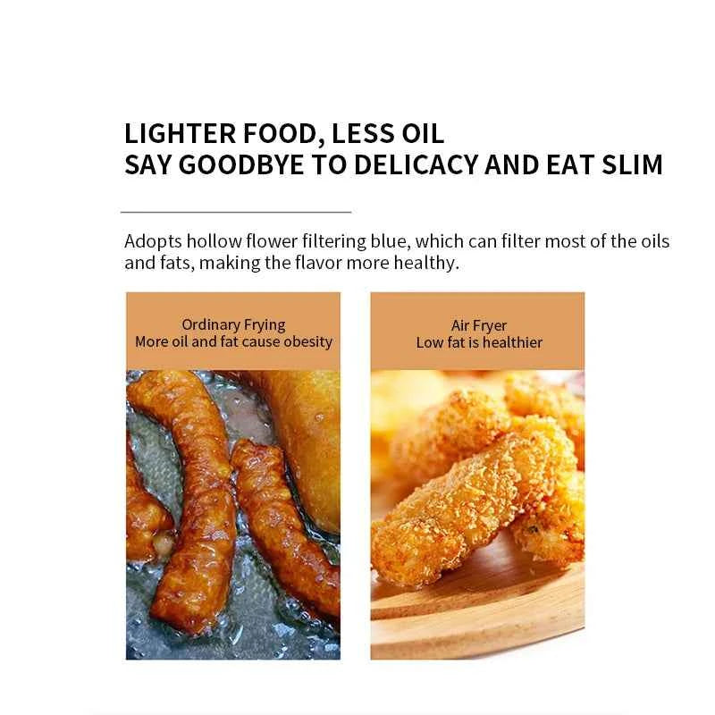 2025 New Xianke Air fryer 5L large capacity household barbecue multifunctional rotary electric fryer electric oven