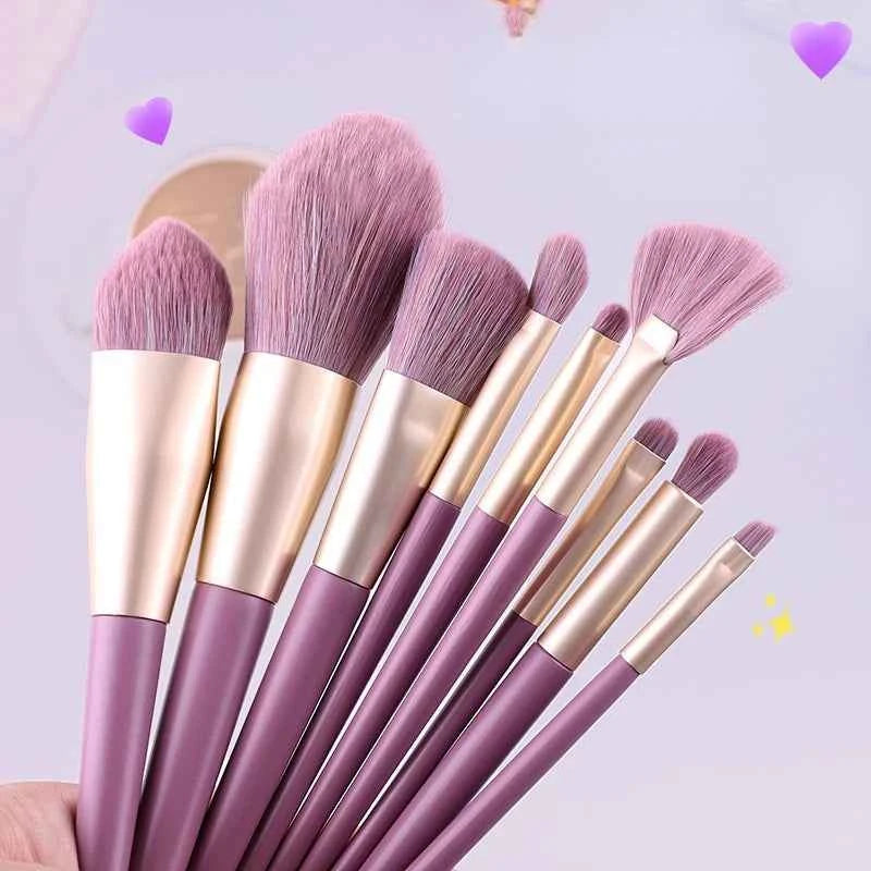 5-10pcs Purple Unicorn Makeup Brushes Set Eye Shadow Foundation Powder Blush Blending Beauty Make Up Beauty Tool Women Cosmetics
