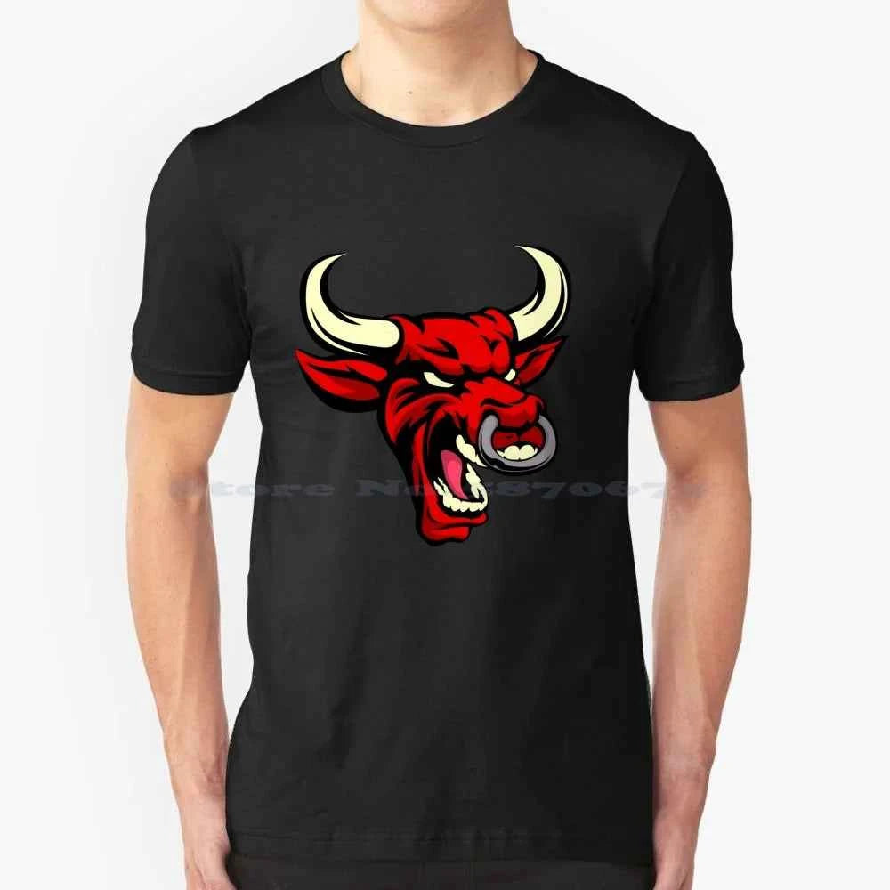 Red-Bull 100% Pure Cotton Hoodie Tshirt Fierce Bull Trendy Modern Red Color Red Colour Bull Strong Strength Ferocious Vector