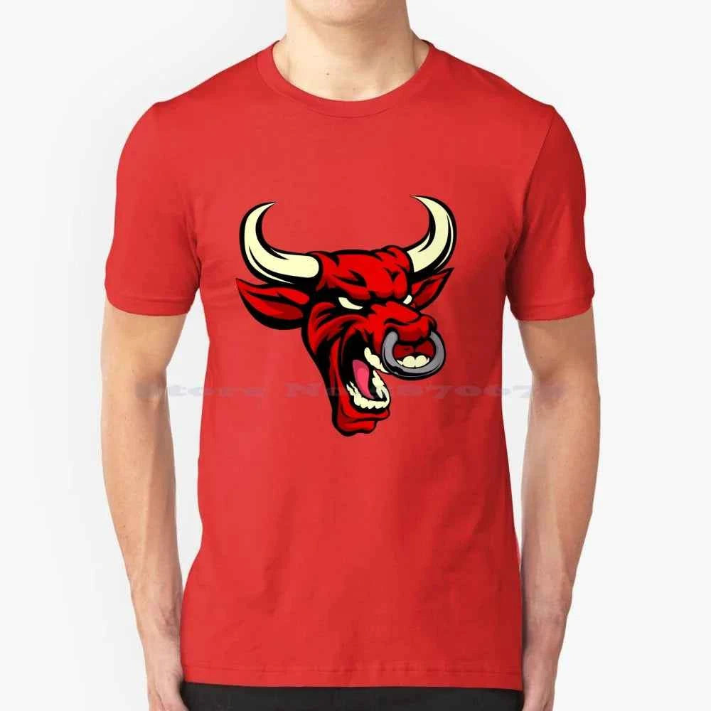 Red-Bull 100% Pure Cotton Hoodie Tshirt Fierce Bull Trendy Modern Red Color Red Colour Bull Strong Strength Ferocious Vector