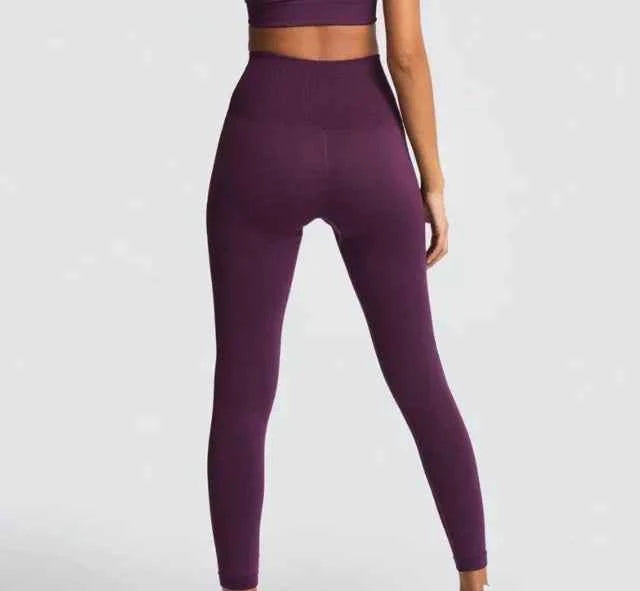 Ensemble de yoga seamless femme : top et leggings